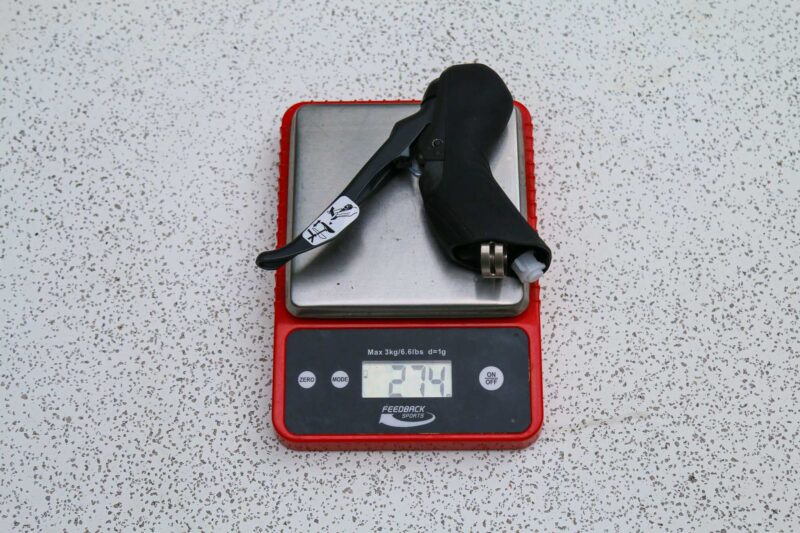 Actual weight Shimano GRX 12 speed left shifter dropper lever